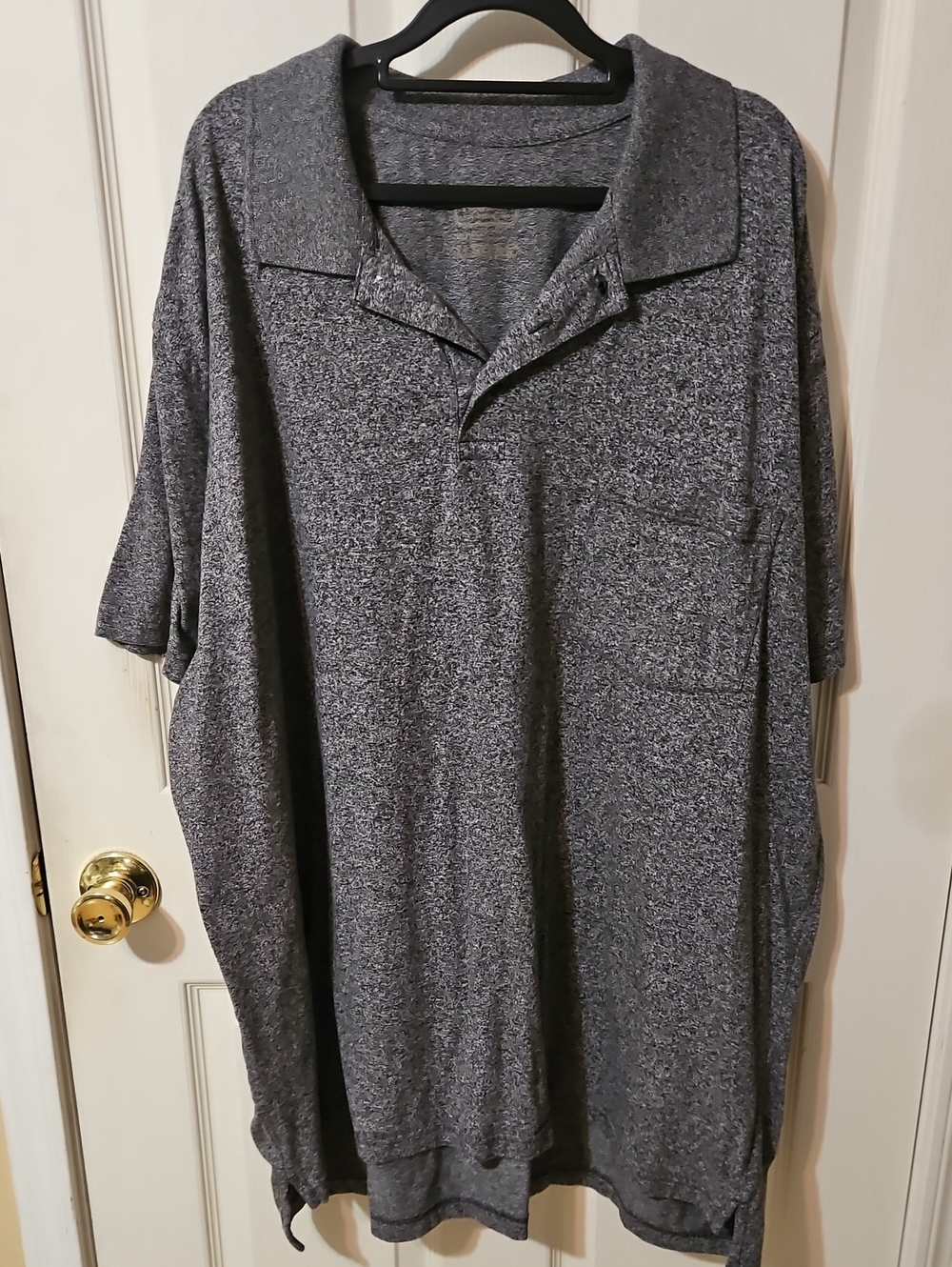 Men's Heather Gray Short-Sleeve Polo Shirt